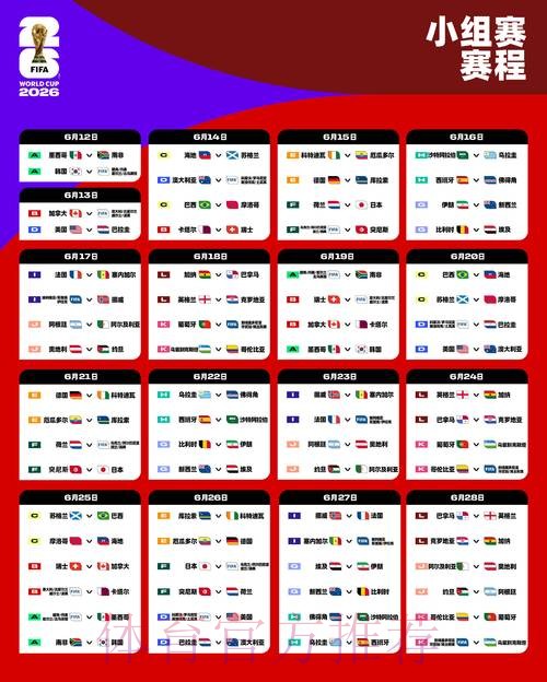 世界杯小组赛赛程入口 世界杯小组赛赛程入口